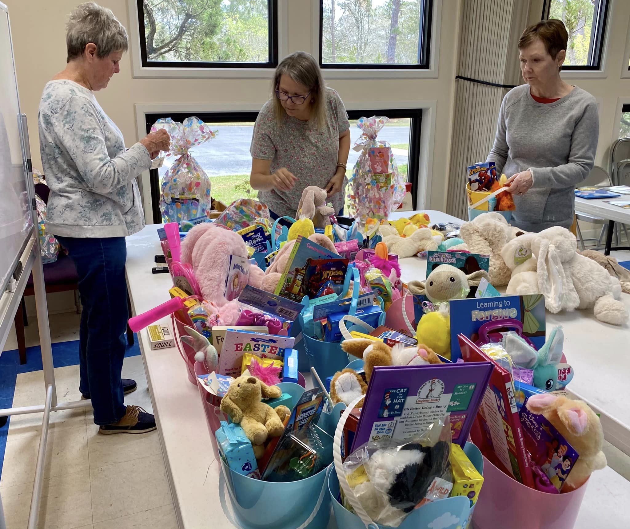 Outreach food and supply baskets